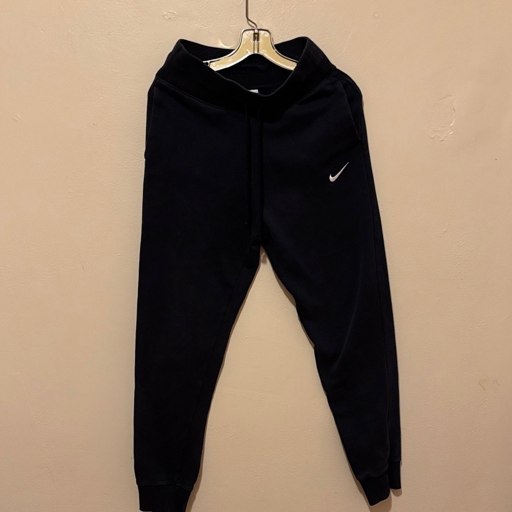Nike Kids Black Joggers with White Logo
